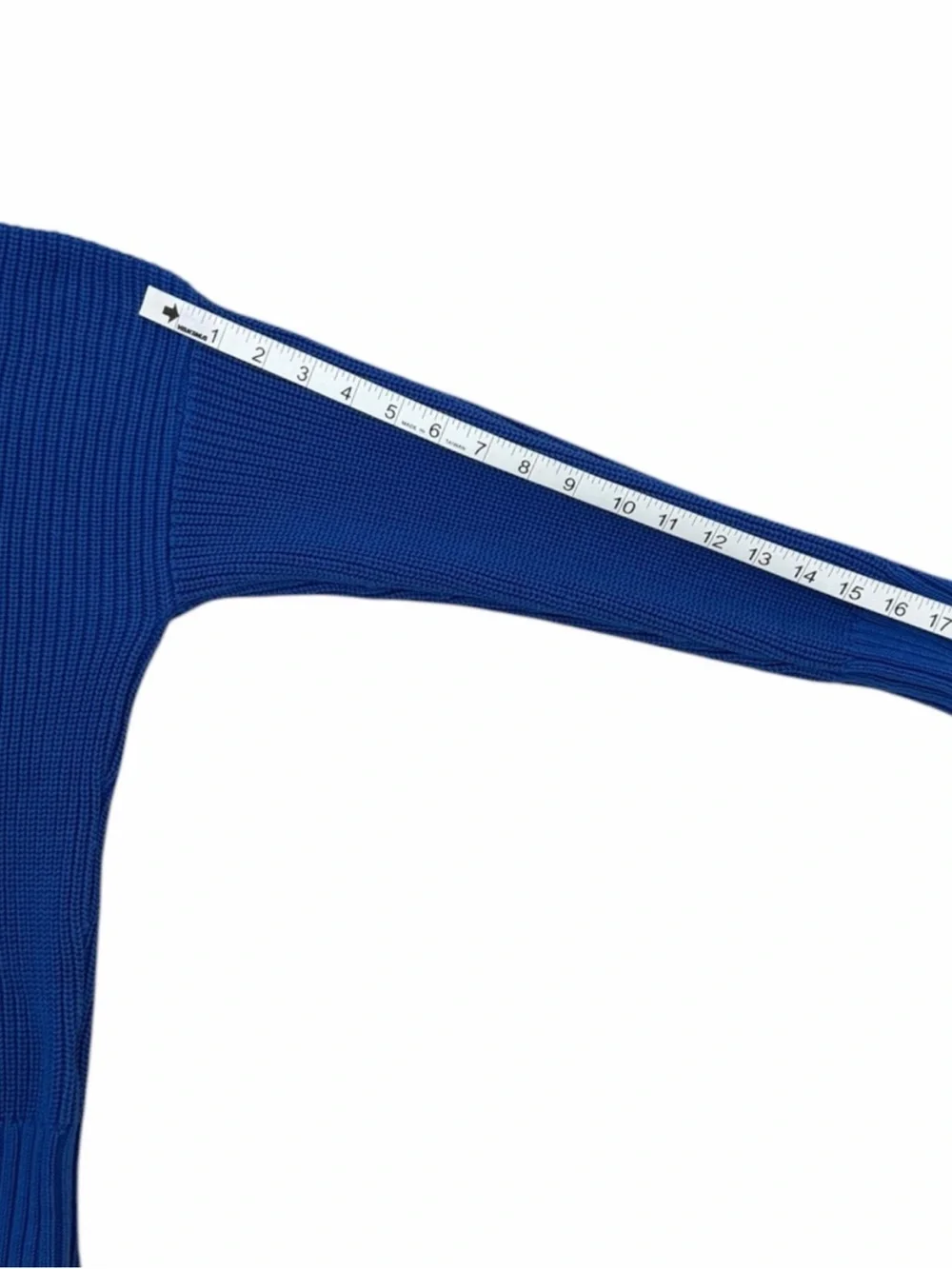American Giant Royal Blue Ribbed Cotton Crewneck Sweater Size XL